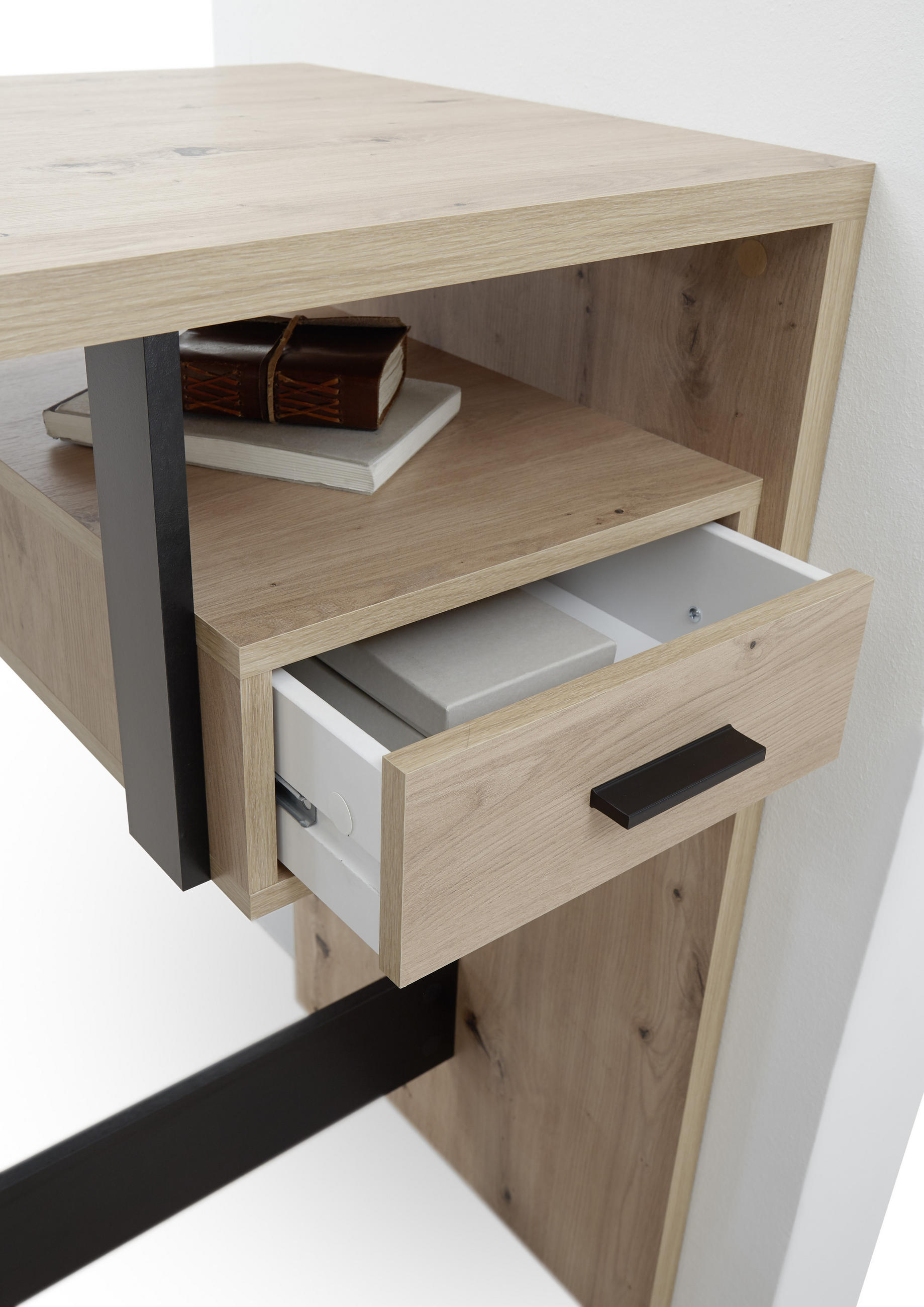 BARTISCH in Holzwerkstoff 120/50/101 cm   - Eichefarben/Schwarz, Natur, Holzwerkstoff (120/50/101cm) - MID.YOU