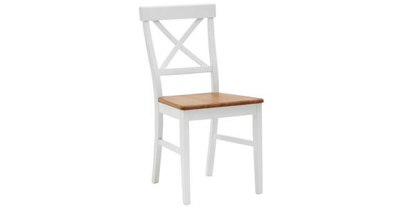 STUHL     - Eichefarben/Weiß, LIFESTYLE, Holz (45/89/47cm) - Landscape