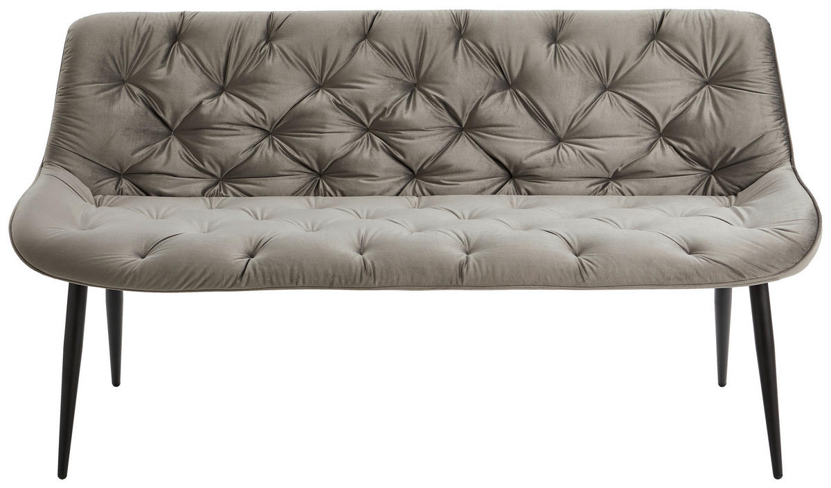 LAVICA, topoľ, sivá, čierna - čierna/sivá, Modern, kov/drevo (160/84/69cm) - Livetastic