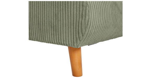 ECKSOFA Olivgrün Cord  - Eichefarben/Olivgrün, KONVENTIONELL, Holz/Textil (284/162cm) - Carryhome