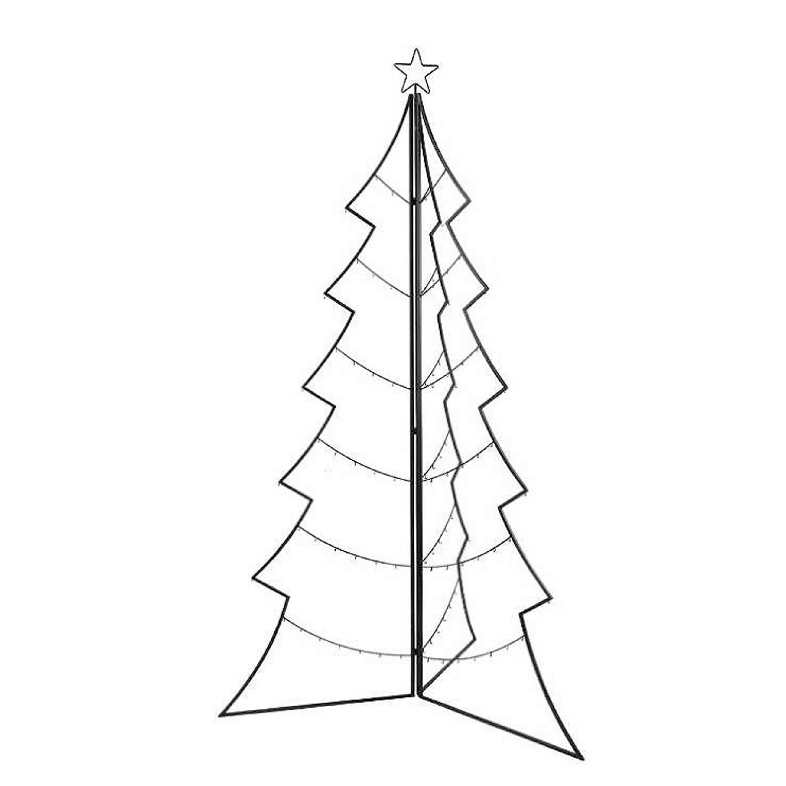 DEKOWEIHNACHTSBAUM  - Schwarz, LIFESTYLE, Metall (98/160cm) - X-Mas