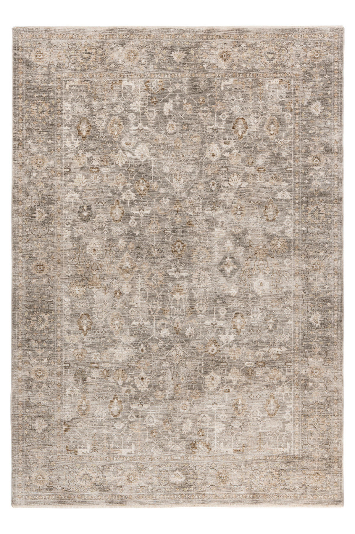 VINTAGE-TEPPICH 200/290 cm My Everest Grau  - Grau, Basics, Textil (200/290cm) - Obsession
