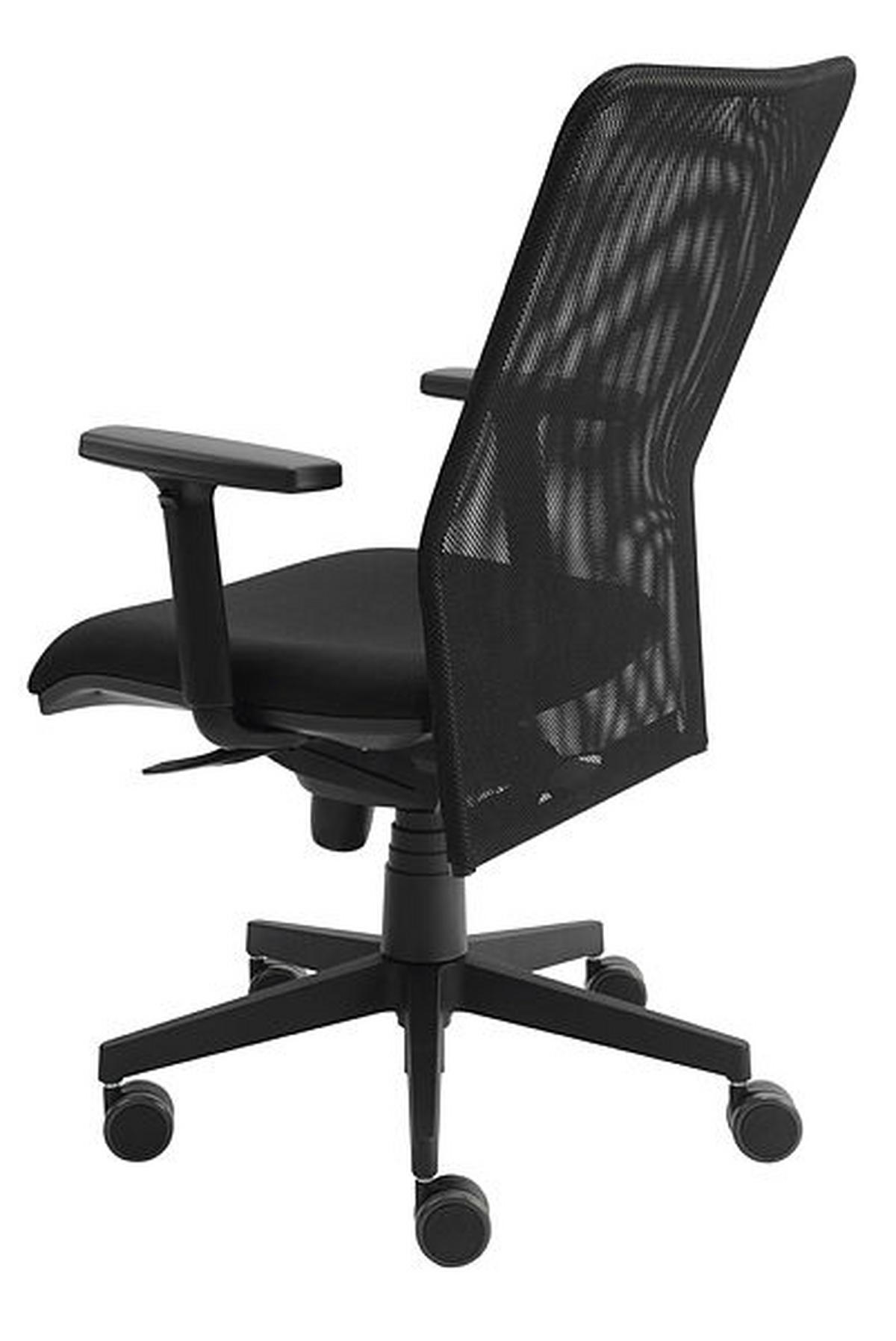 DREHSTUHL Flachgewebe Schwarz  - Schwarz, KONVENTIONELL, Kunststoff/Textil (64/119/64cm) - Venda