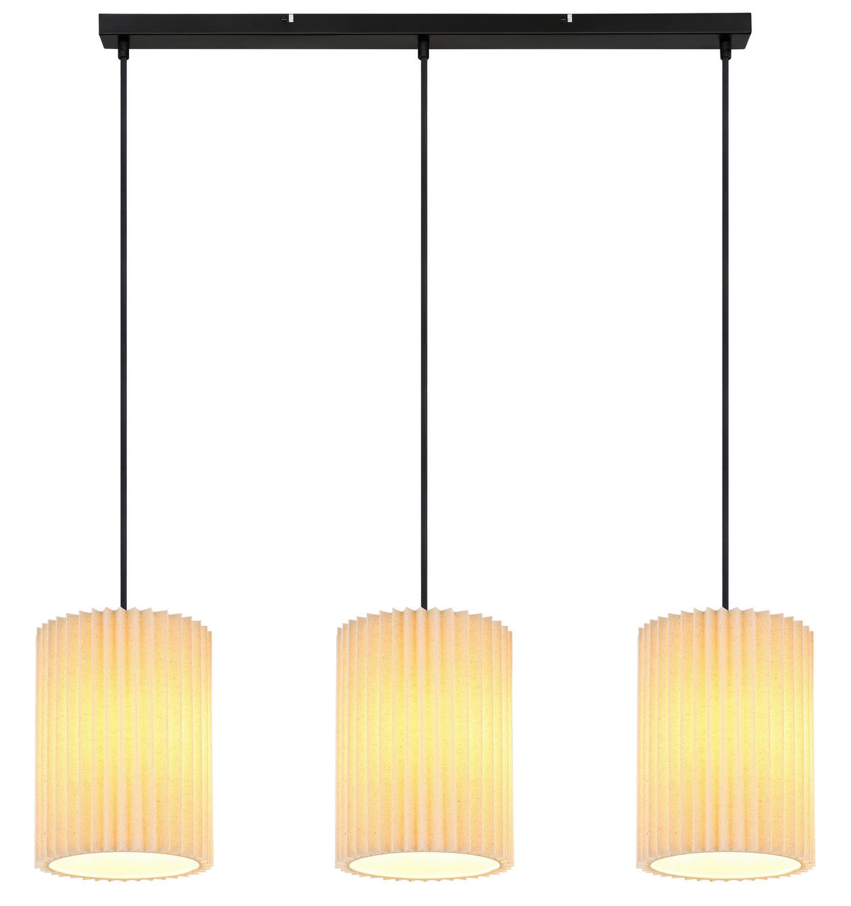 ZÁVĚSNÉ SVÍTIDLO, 85/20/120 cm  - černá/přírodní barvy, Basics, kov/textil (85/20/120cm) - Globo