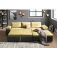 ECKSOFA in Flachgewebe Gelb, Grau  - Gelb/Grau, Design, Kunststoff/Textil (271/175cm) - Xora