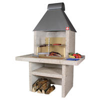 HOLZKOHLEGRILL - Grau, Design, Stein (117/175/80cm) - Nouvel