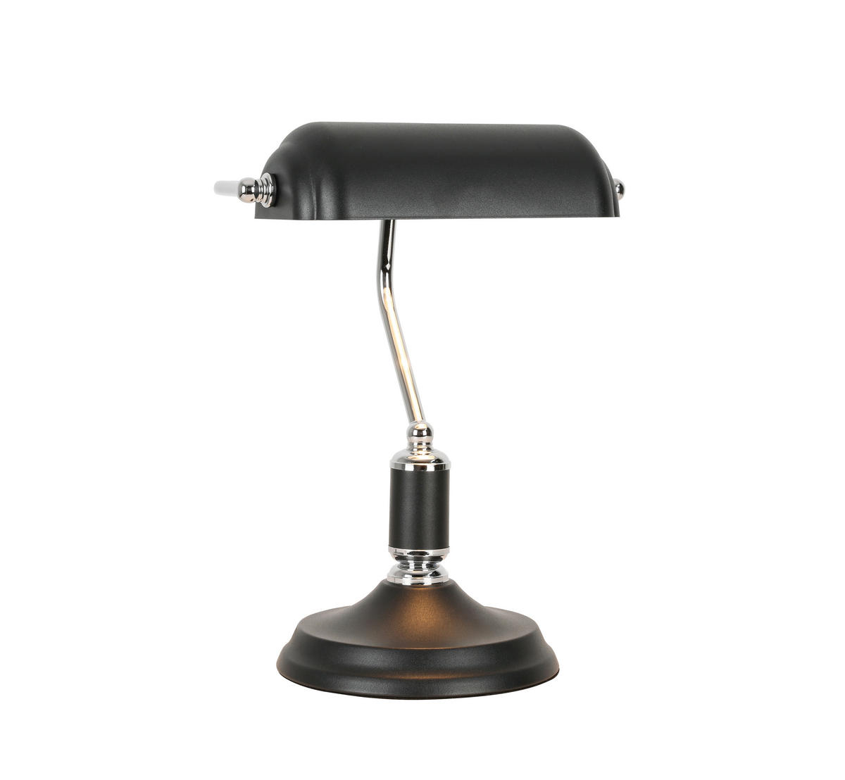 STOLNÍ LAMPA, E27, 26,5/18/37 cm - černá/barvy chromu, Konvenční, kov (26,5/18/37cm) - Novel