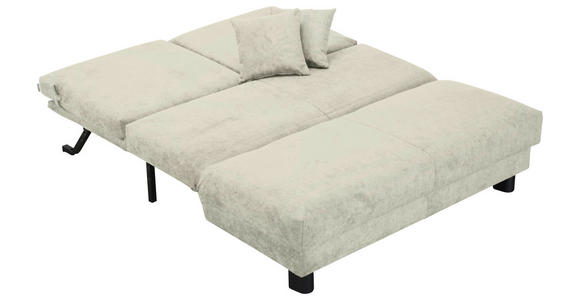 SCHLAFSOFA Flachgewebe Hellgrau  - Hellgrau/Schwarz, Design, Textil/Metall (160/85/100cm) - Carryhome