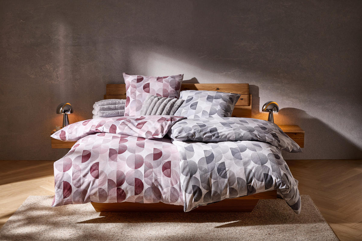 BETTWÄSCHE 2-teilig Biber 135/200 cm  - Grau, Design, Textil (135/200cm) - Janine