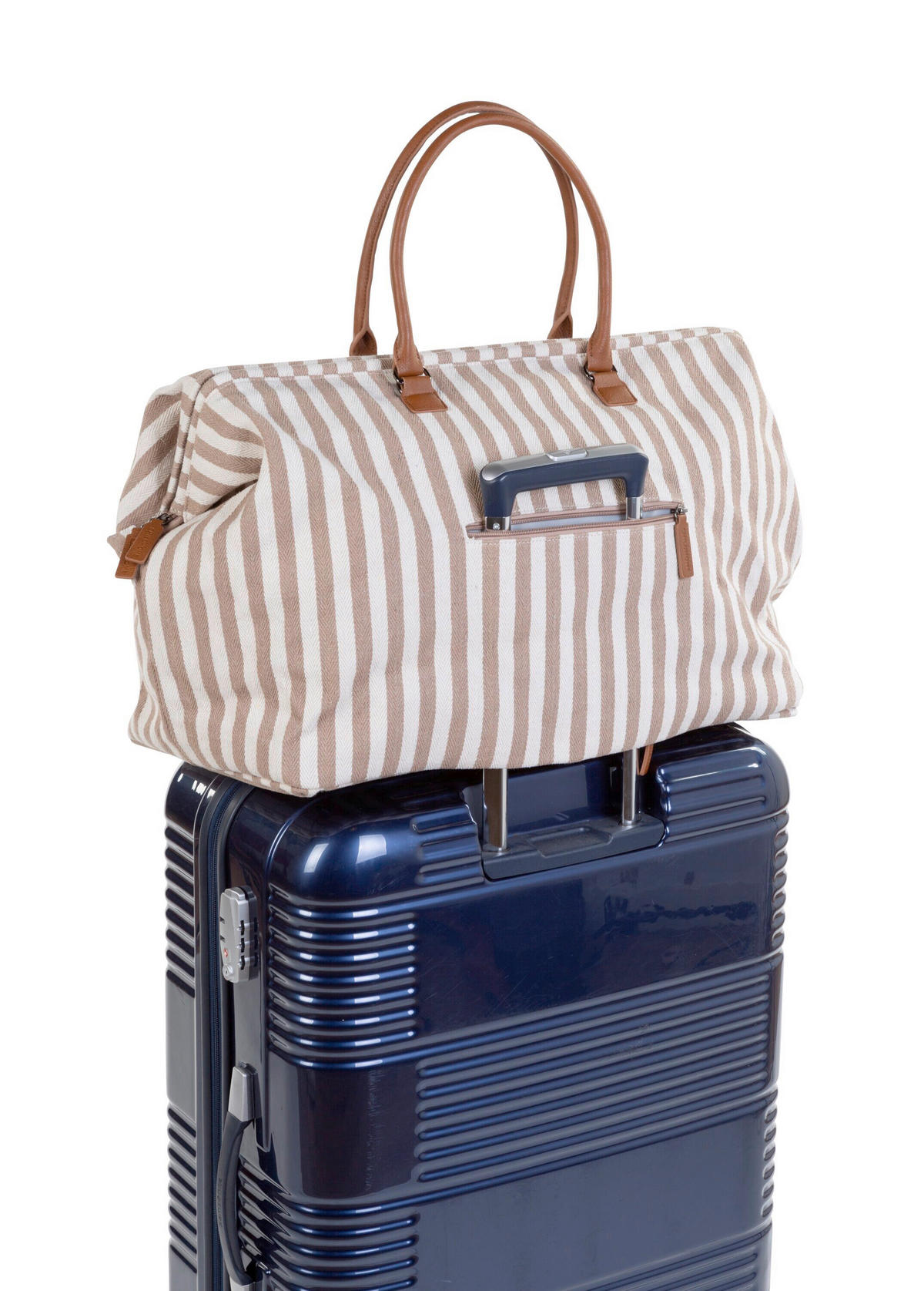 WICKELTASCHE Mommy Bag Terracotta Nude Streifen  - Beige/Terracotta, KONVENTIONELL, Kunststoff/Textil (55/30/40cm) - Childhome