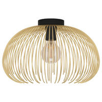 DECKENLEUCHTE Venezuela 38,5/25 cm   - Goldfarben/Schwarz, Design, Metall (38,5/25cm) - Eglo