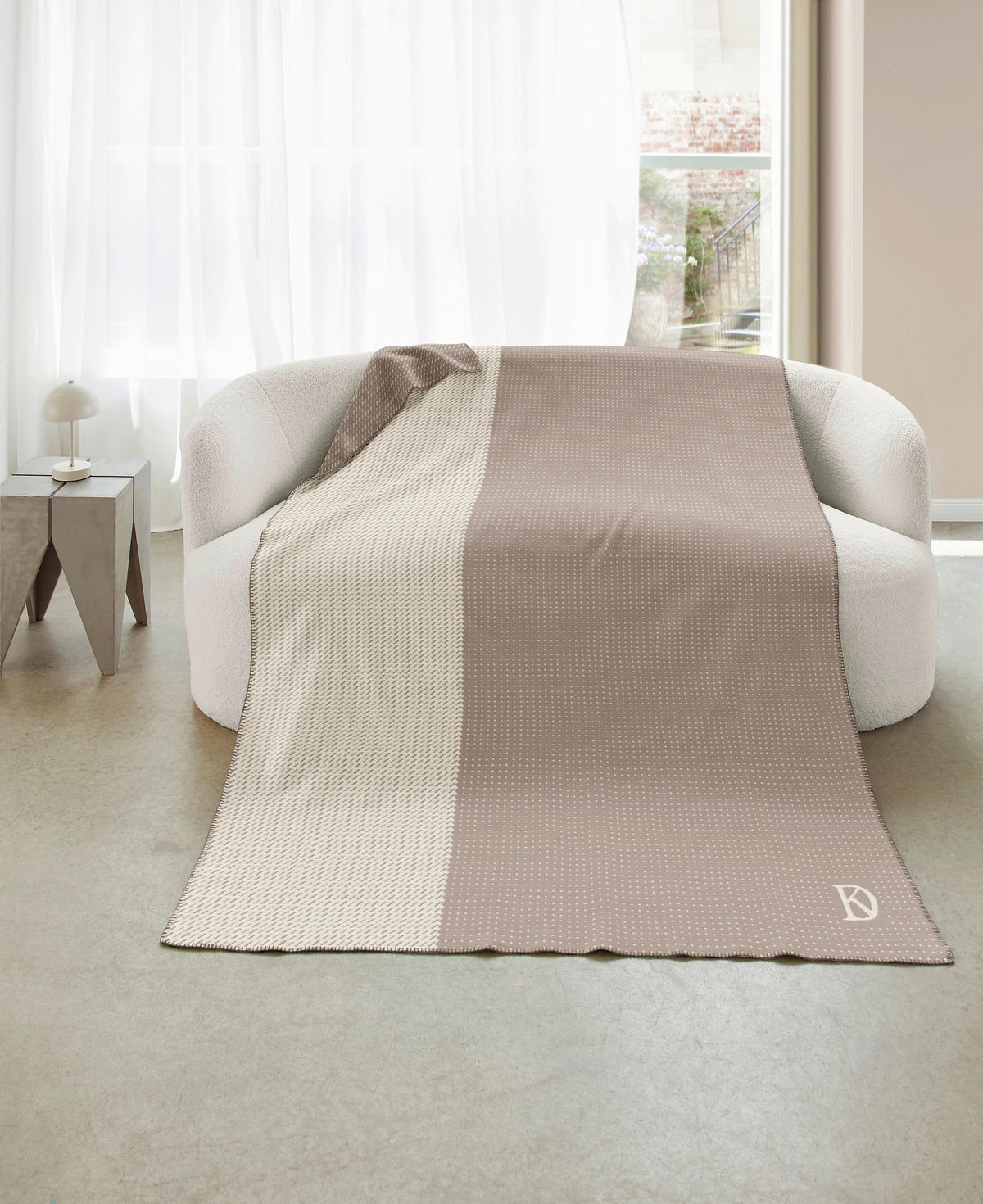 DECKE SKADI 150/200 cm  - Beige, Basics, Textil (150/200cm) - Dieter Knoll
