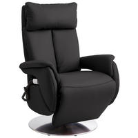 RELAXSESSEL in Leder Dunkelbraun  - Edelstahlfarben/Dunkelbraun, Konventionell, Leder/Metall (78/110/81cm) - Cantus