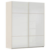 SCHWEBETÜRENSCHRANK Weiss, Champagner  - Weiss/Champagner, Konventionell, Glas/Holzwerkstoff (162/223/68cm) - Novel