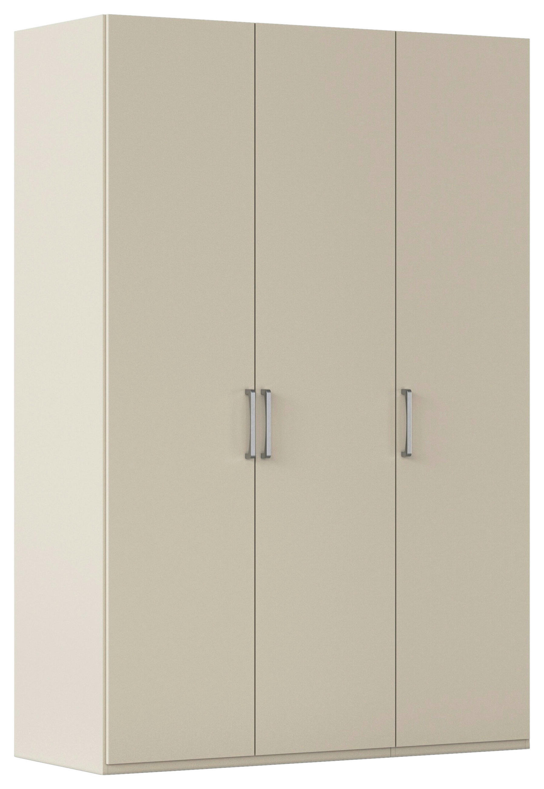 DREHTÜRENSCHRANK 151/223/61 cm,  in Champagner, 3-türig  - Edelstahlfarben/Champagner, Basics, Holzwerkstoff/Metall (151/223/61cm) - Novel