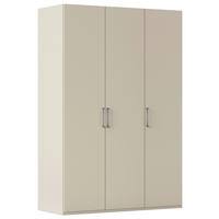 DREHTÜRENSCHRANK 151/235/61 cm,  in Champagner, 3-türig  - Edelstahlfarben/Champagner, Basics, Holzwerkstoff/Metall (151/235/61cm) - Novel