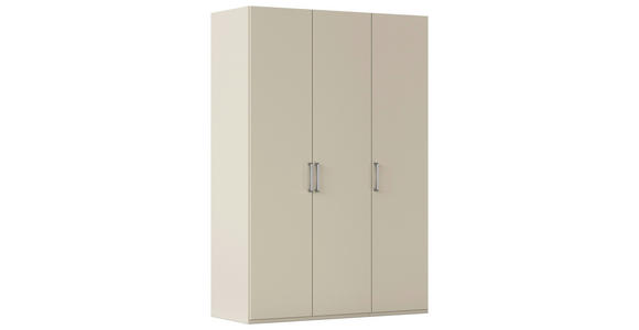 DREHTÜRENSCHRANK 151/235/61 cm,  in Champagner, 3-türig  - Edelstahlfarben/Champagner, Basics, Holzwerkstoff/Metall (151/235/61cm) - Novel