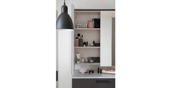 GARDEROBE 3-teilig  in 220/200/38 cm  - Anthrazit/Grau, KONVENTIONELL, Holzwerkstoff (220/200/38cm) - Moderano