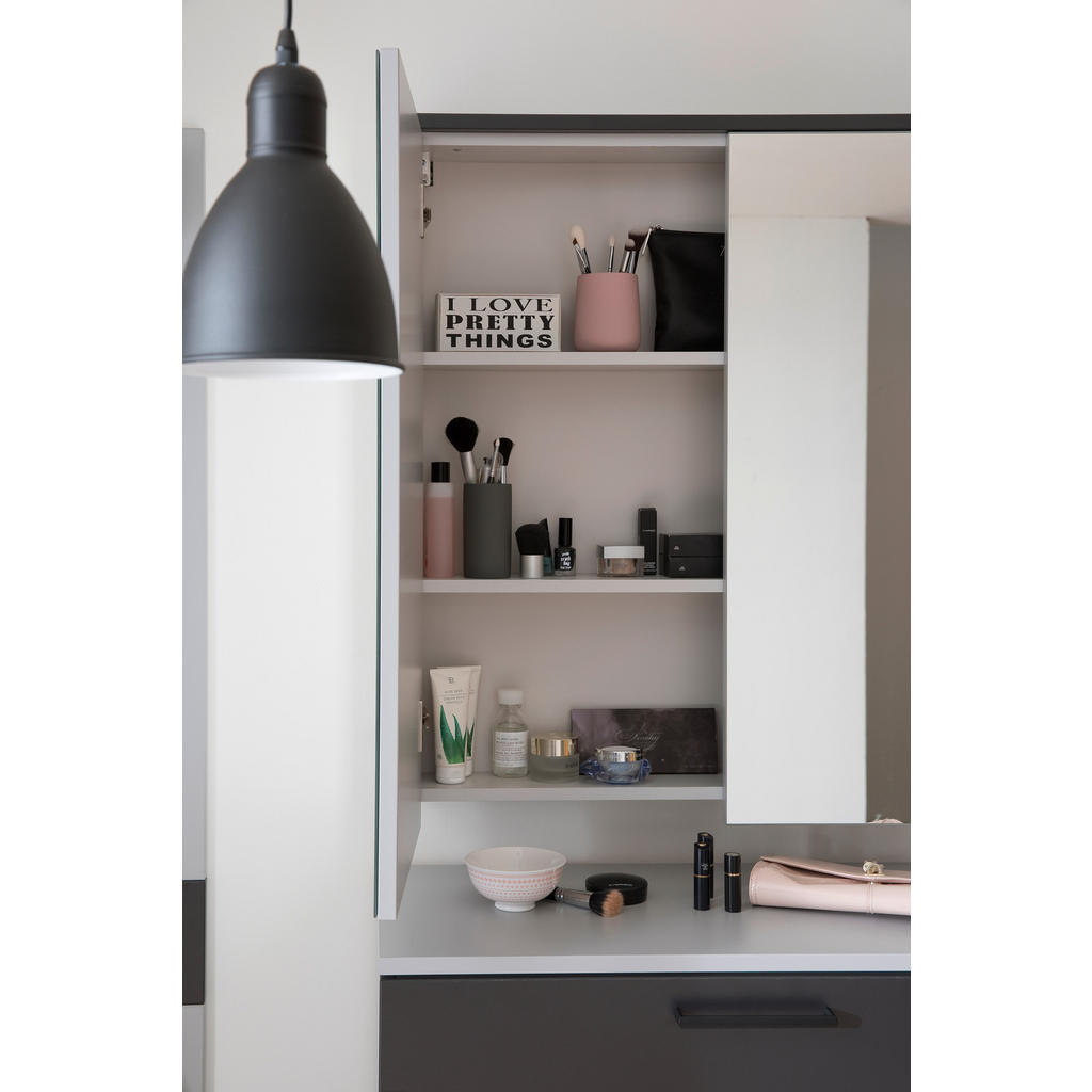 Thumbnail - Moderano Garderobe, Anthrazit, Grau, Holzwerkstoff, 3-teilig, 220x200x38 cm, Garderobe, Garderoben-Sets & Serien, Garder...