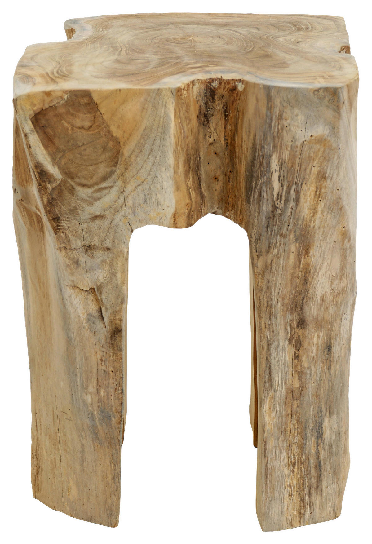 HOCKER Teakholz Naturfarben  - Naturfarben, Natur, Holz (30/40/30cm) - Ambia Garden