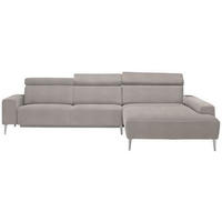 ECKSOFA Naturfarben Webstoff  - Alufarben/Naturfarben, Design, Textil (308/205cm) - Sedda