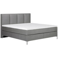BOXSPRINGBETT 160/200 cm  in Grau  - Alufarben/Grau, MODERN, Textil (160/200cm) - MID.YOU