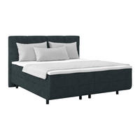 POLSTERBETT Bettkasten, Topper 200/200 cm  in Blaugrau  - Blaugrau/Schwarz, MODERN, Kunststoff/Textil (200/200cm) - MID.YOU