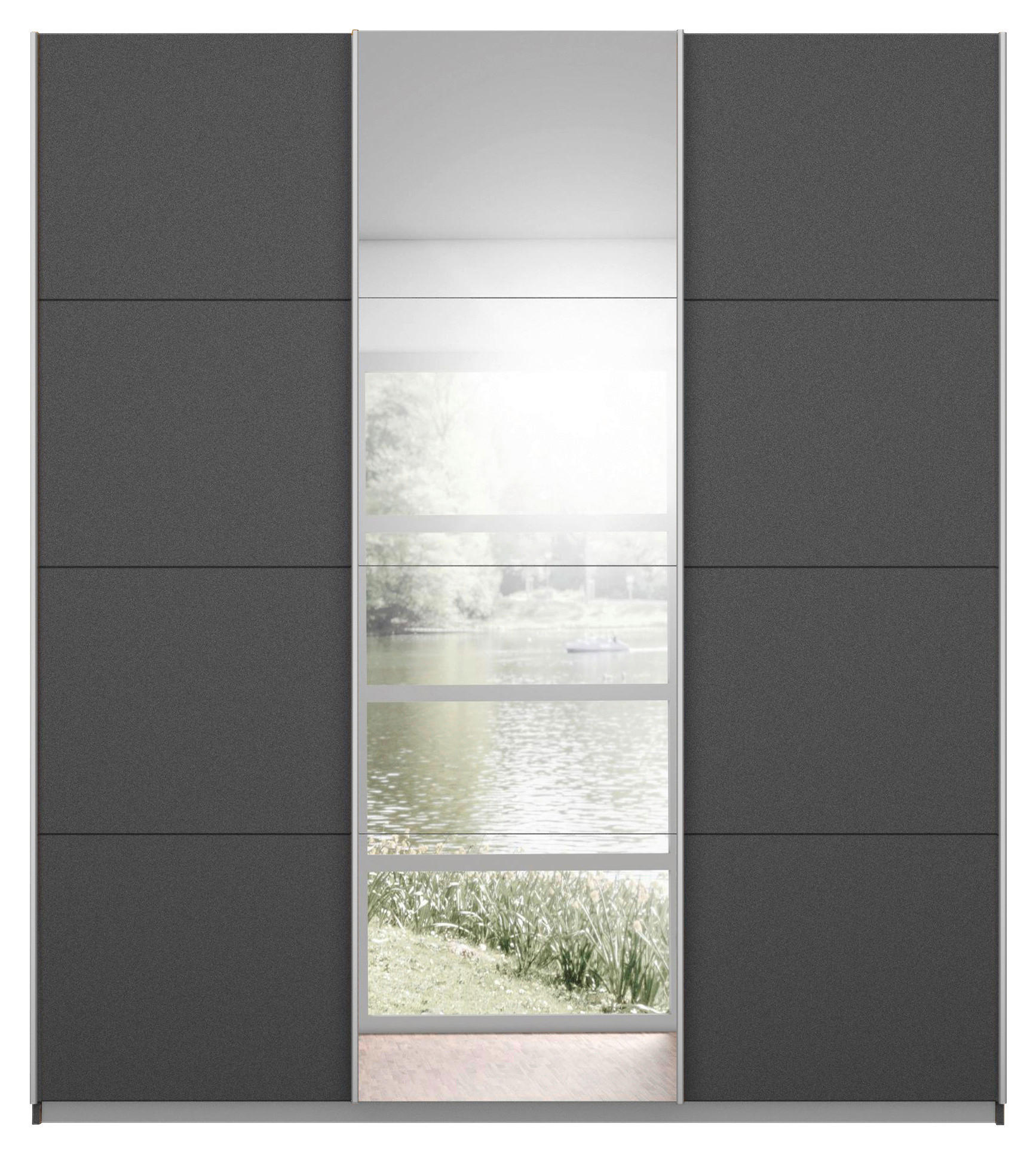 Xora SKŘÍŇ S POSUVNÝMI DVEŘMI, šedá, 203/229/62 cm