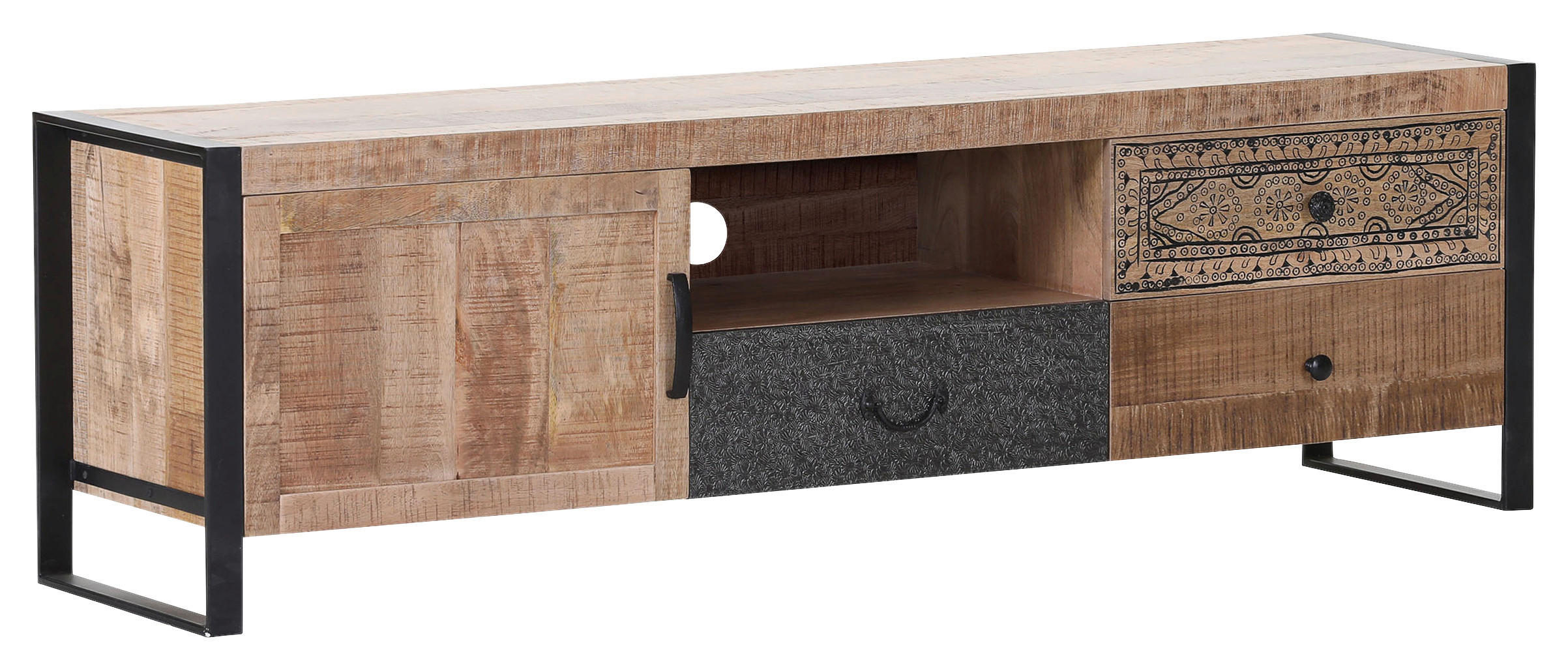 LOWBOARD  in 165/50/43 cm  - Schwarz/Braun, Design, Holz/Holzwerkstoff (165/50/43cm) - Landscape