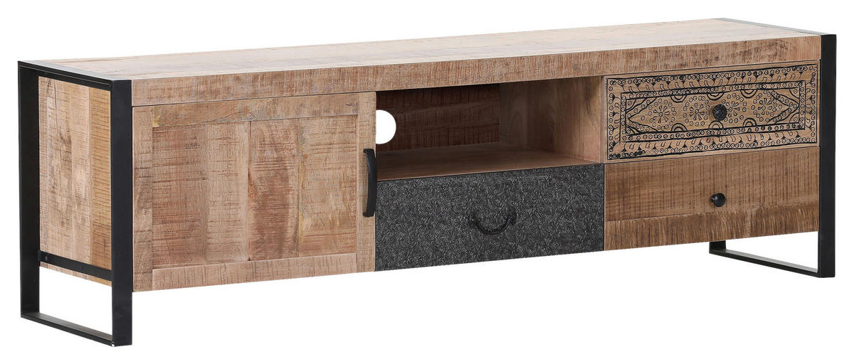 LOWBOARD  in 165/50/43 cm  - Schwarz/Braun, Design, Holz/Holzwerkstoff (165/50/43cm) - Landscape