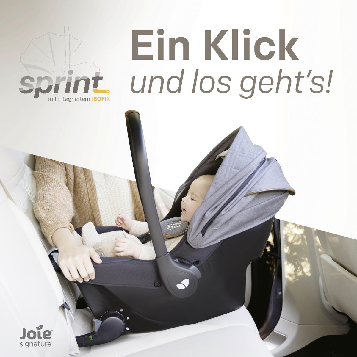 BABYSCHALE Sprint  - Schwarz/Grau, Basics, Kunststoff/Textil (34/57/65cm) - JOIE SIGNATURE