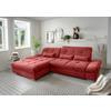 ECKSOFA in Chenille Rot  - Chromfarben/Rot, Design, Textil/Metall (196/300cm) - Livetastic