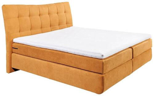 BOXSPRINGBETT 180/200 cm  in Gelb  - Gelb/Schwarz, Design, Kunststoff/Textil (180/200cm) - Esposa