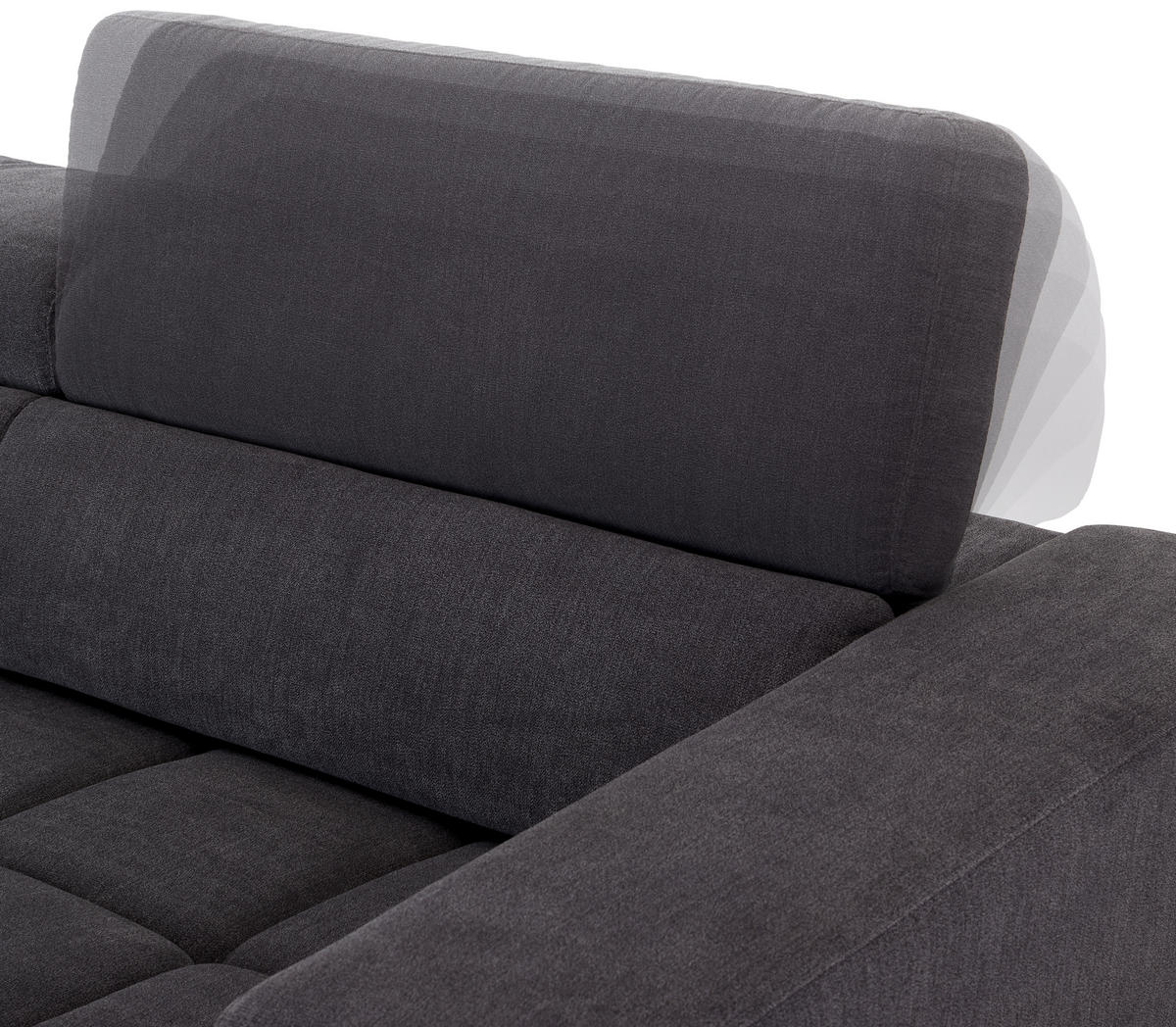 Wohnlandschaft "Hogan" , in Webstoff Grau  - Silberfarben/Grau, Modern, Holz/Textil (212/299cm) - Livetastic