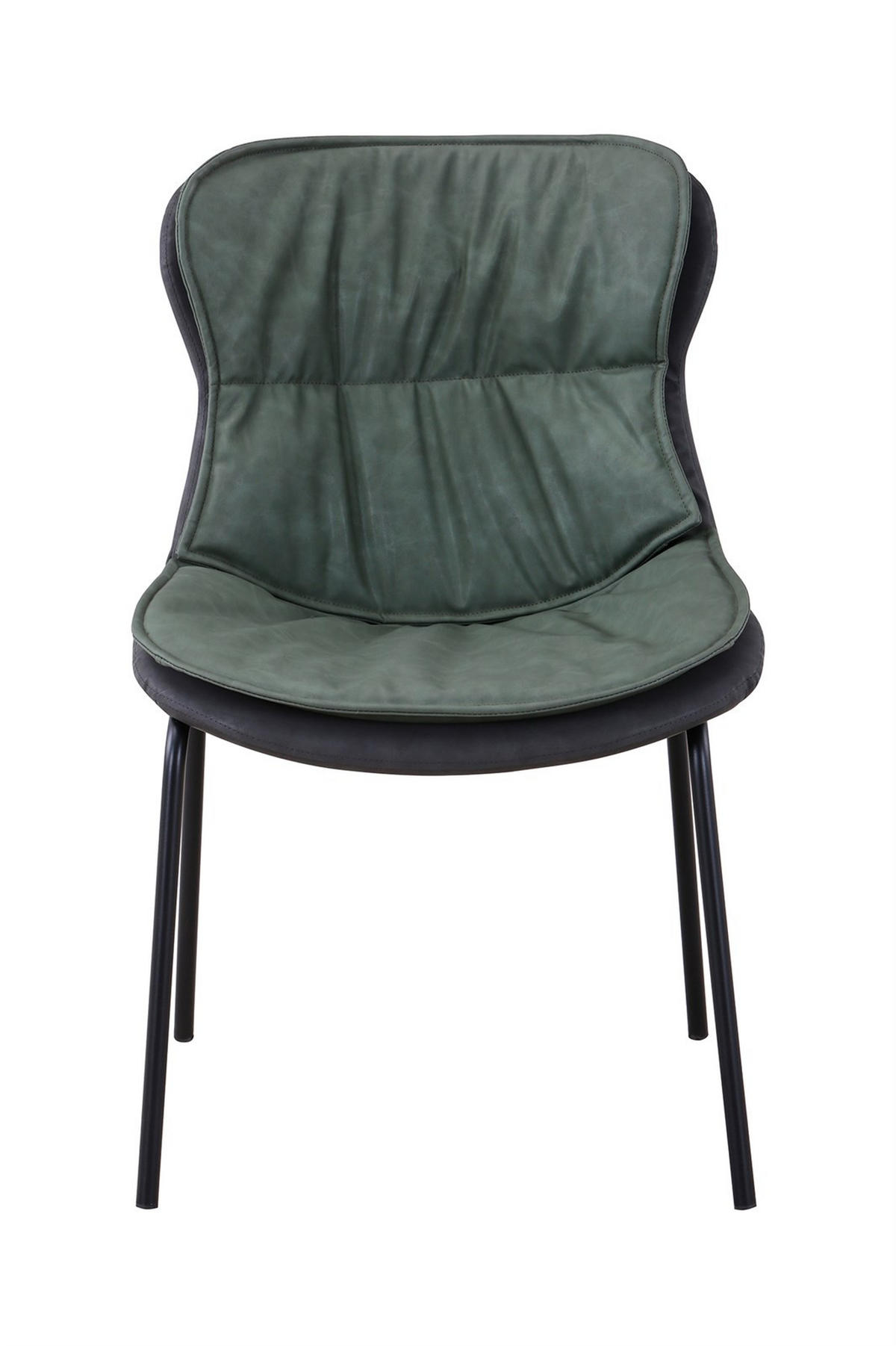STUHL - Dunkelgrau/Schwarz, Design, Textil/Metall (54/84/64cm) - Kayoom