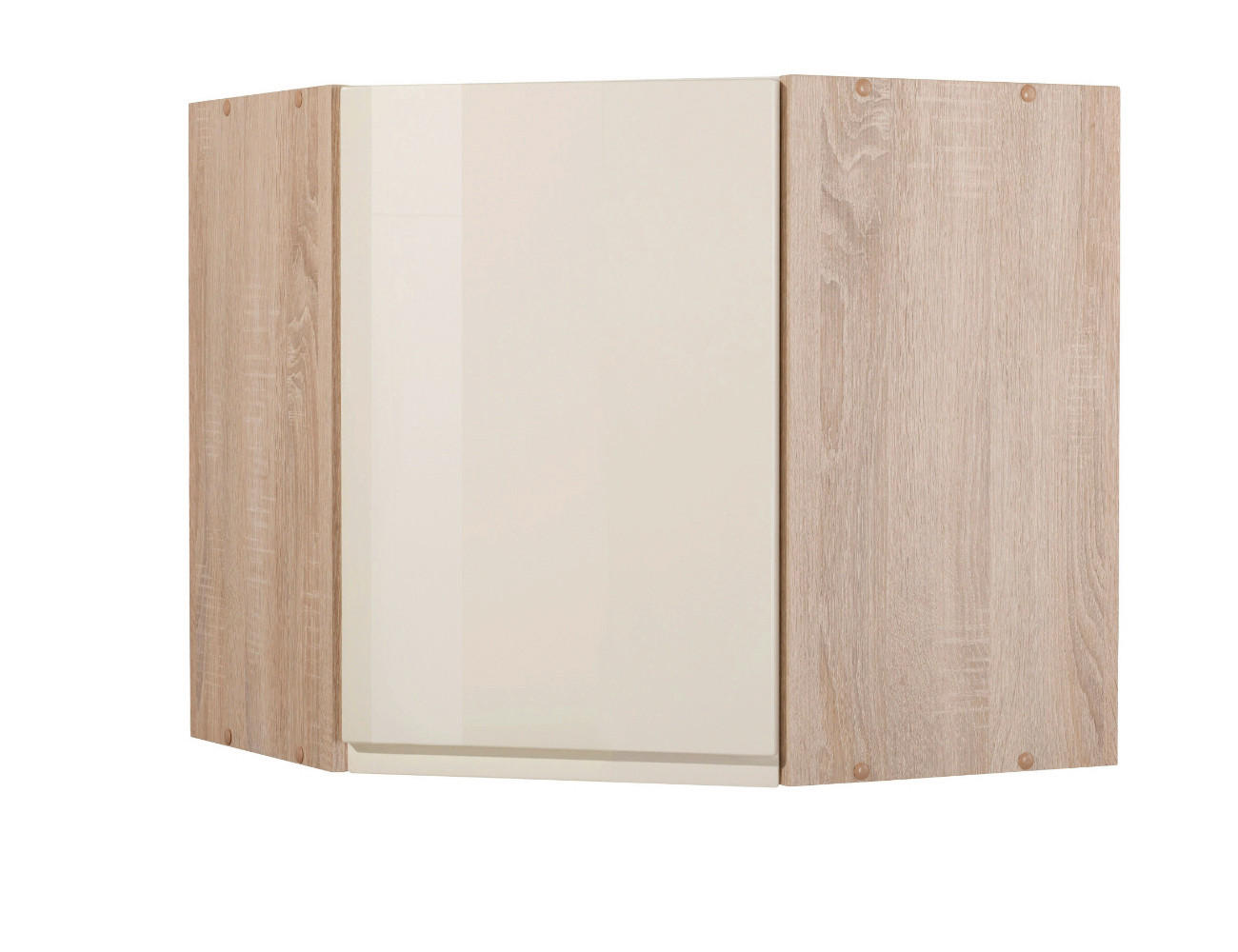 VÄGGHÖRNSKÅP 60/57/60 cm  i cremefärgad  - Sonoma ek/cremefärgad, Basics, trämaterial (60/57/60cm) - Held