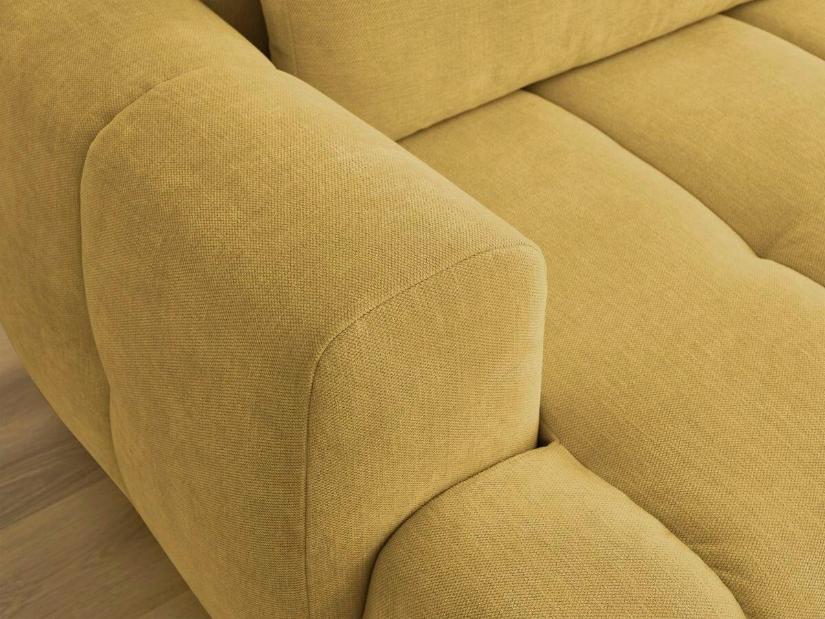 ECKSCHLAFSOFA FUJI Leinenoptik Gelb  inkl.  - Gelb/Schwarz, MODERN, Kunststoff/Textil (292/160cm)