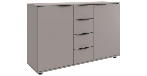 SIDEBOARD in 130/83/41 cm - Schwarz/Sahara, Design, Holzwerkstoff/Kunststoff (130/83/41cm) - Carryhome