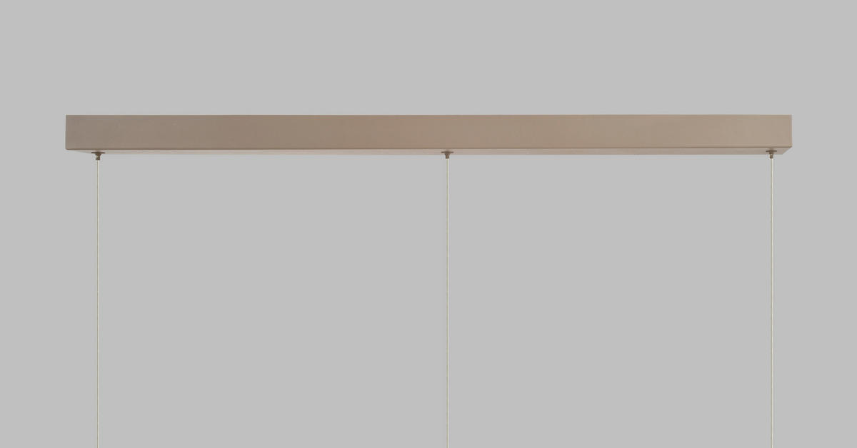 LED-HÄNGELEUCHTE Orleans 94/150/18 cm  - Sandfarben, Design, Glas/Metall (94/150/18cm)