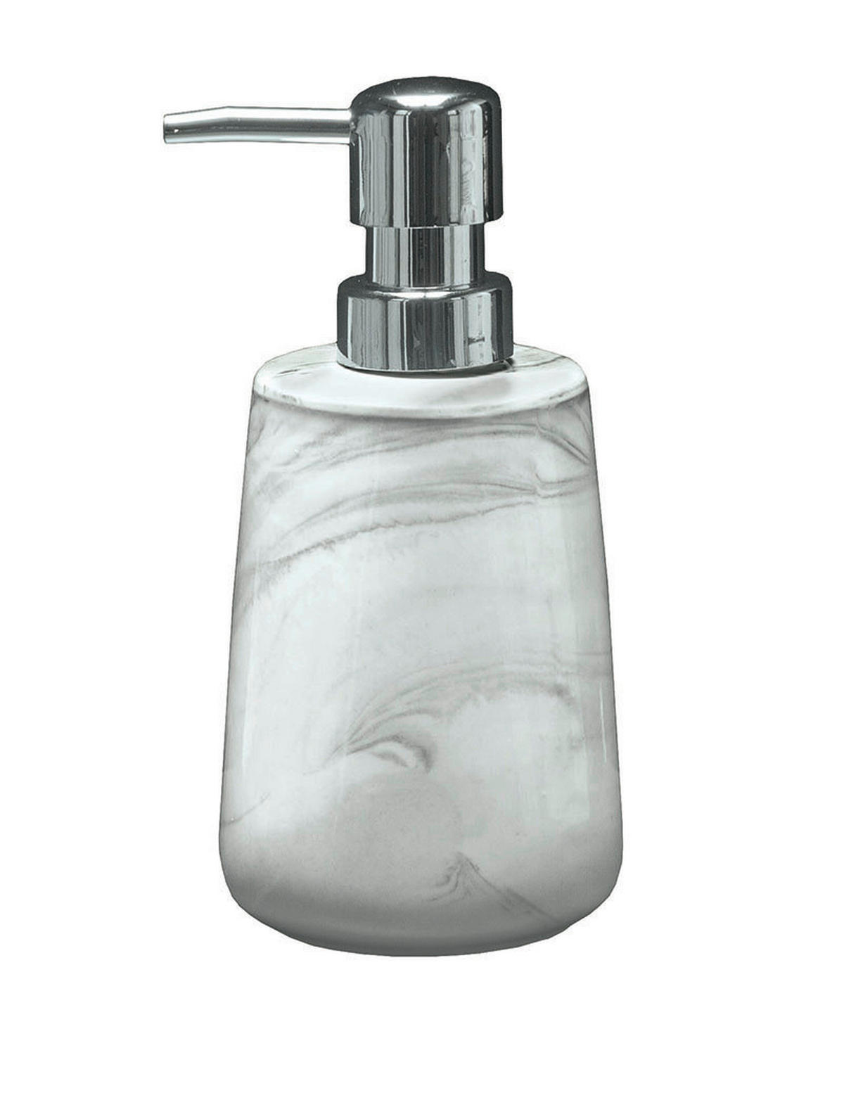 DOZATOR ZA TEČNI SAPUN  siva, bela  keramika  - siva/bela, Osnovno, keramika (7,8/16,5cm) - Kleine Wolke