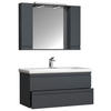 BADEZIMMER 3-teilig  in 100 cm  - Anthrazit/Weiß, MODERN, Glas/Keramik (100cm) - MID.YOU