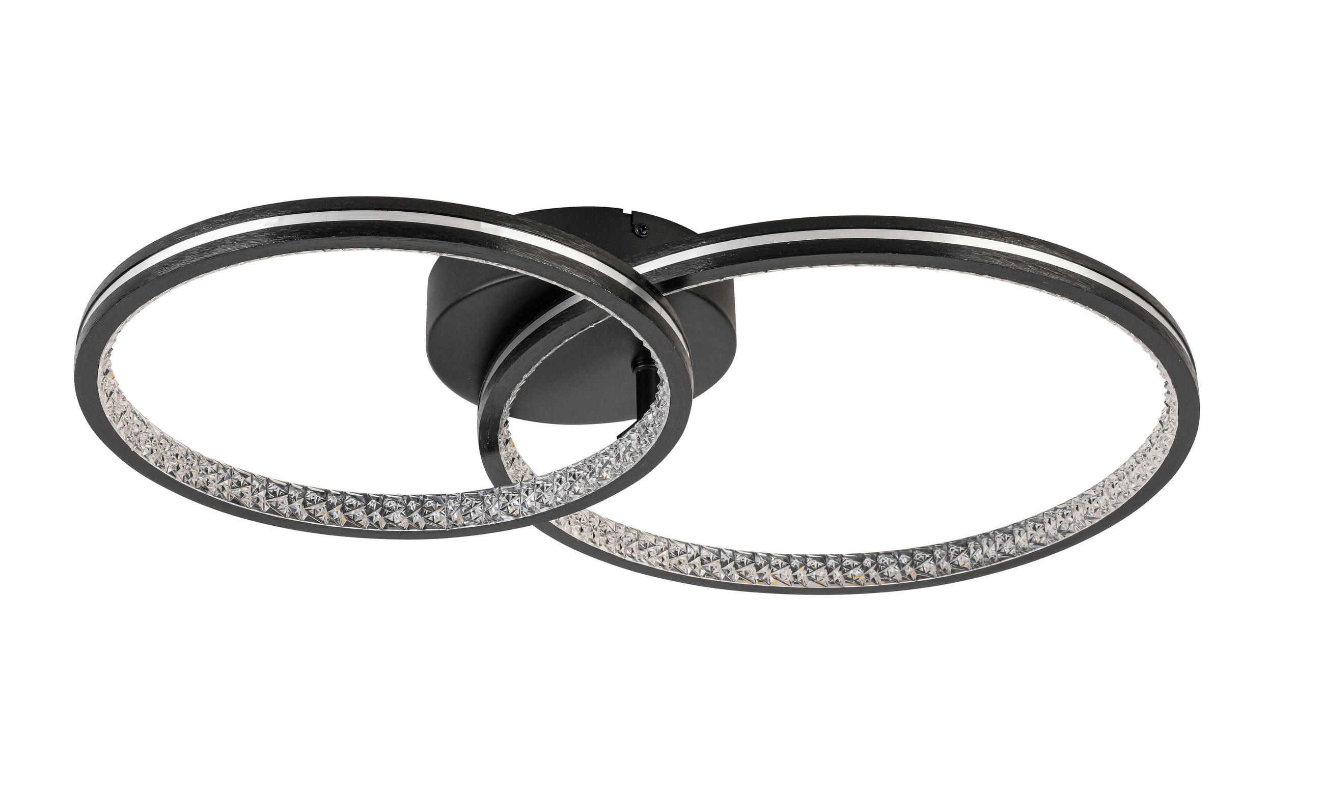 LED SVJETILJKA STROPNA  - boje kroma/crna, Basics, metal/plastika (55/35/8cm) - Boxxx