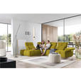 ECKSOFA in Struktur Gelb  233/313 cm  - Gelb/Schwarz, Design, Kunststoff/Textil (233/313cm) - Emilio Belluti
