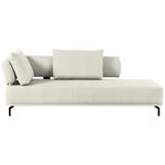 RÉCAMIERE Palio in Flachgewebe Naturfarben  - Schwarz/Naturfarben, Design, Textil/Metall (227/89/101cm) - Dieter Knoll