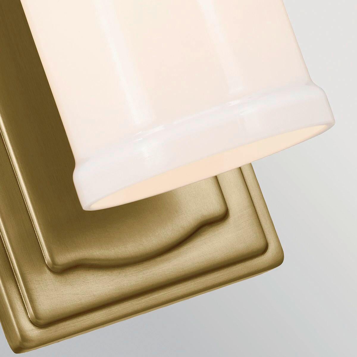 WANDLEUCHTE Kichler 30,5/12,7/15,9 cm  - Messingfarben, KONVENTIONELL, Glas/Metall (30,5/12,7/15,9cm) - Elstead Lighting