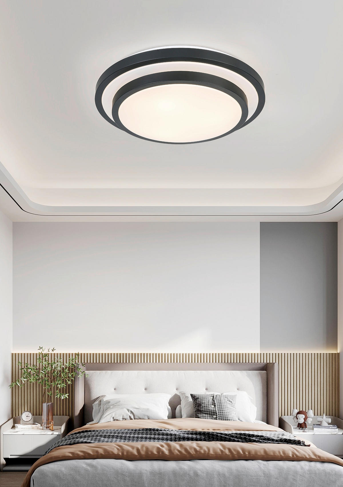 SVJETILJKA STROPNA  - bijela/crna, Basics, metal/plastika (49/10,5cm) - Boxxx