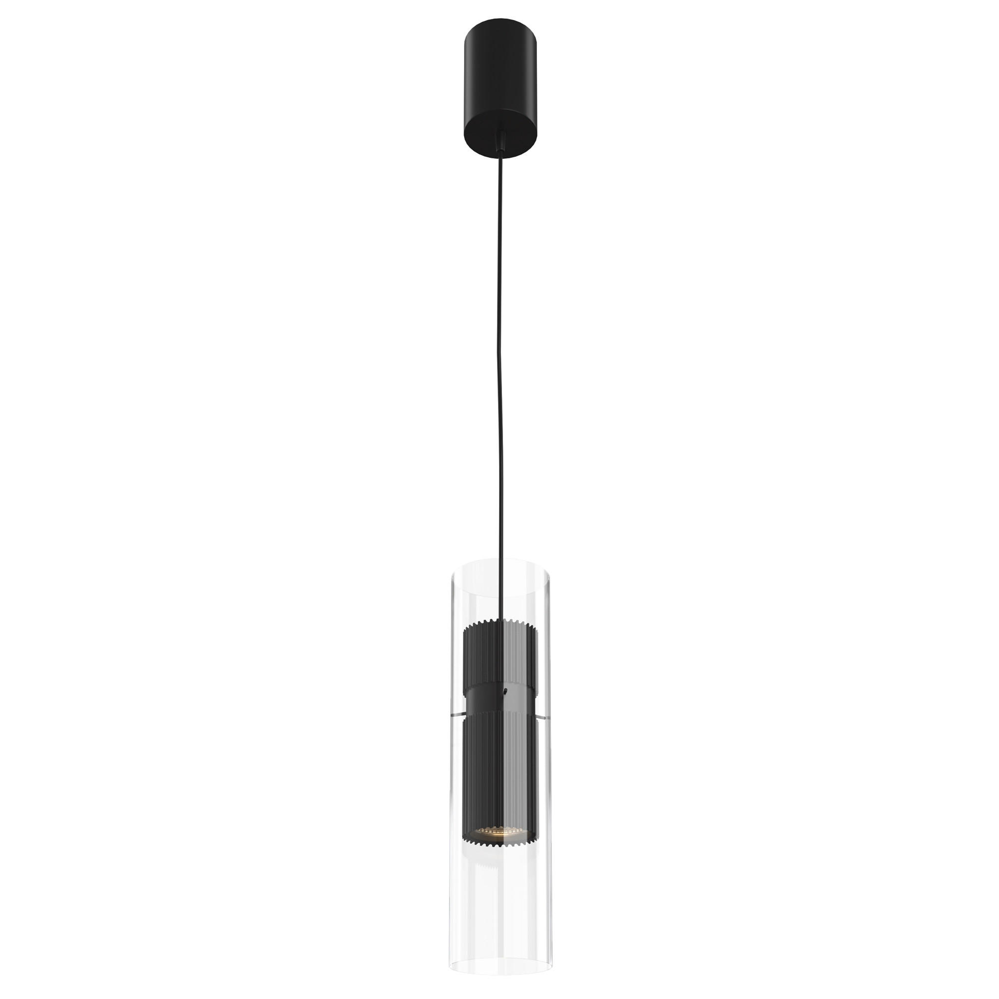 PENDELLEUCHTE 8/32 cm - Transparent/Schwarz, Trend, Glas/Metall (8/32cm) - MAYTONI