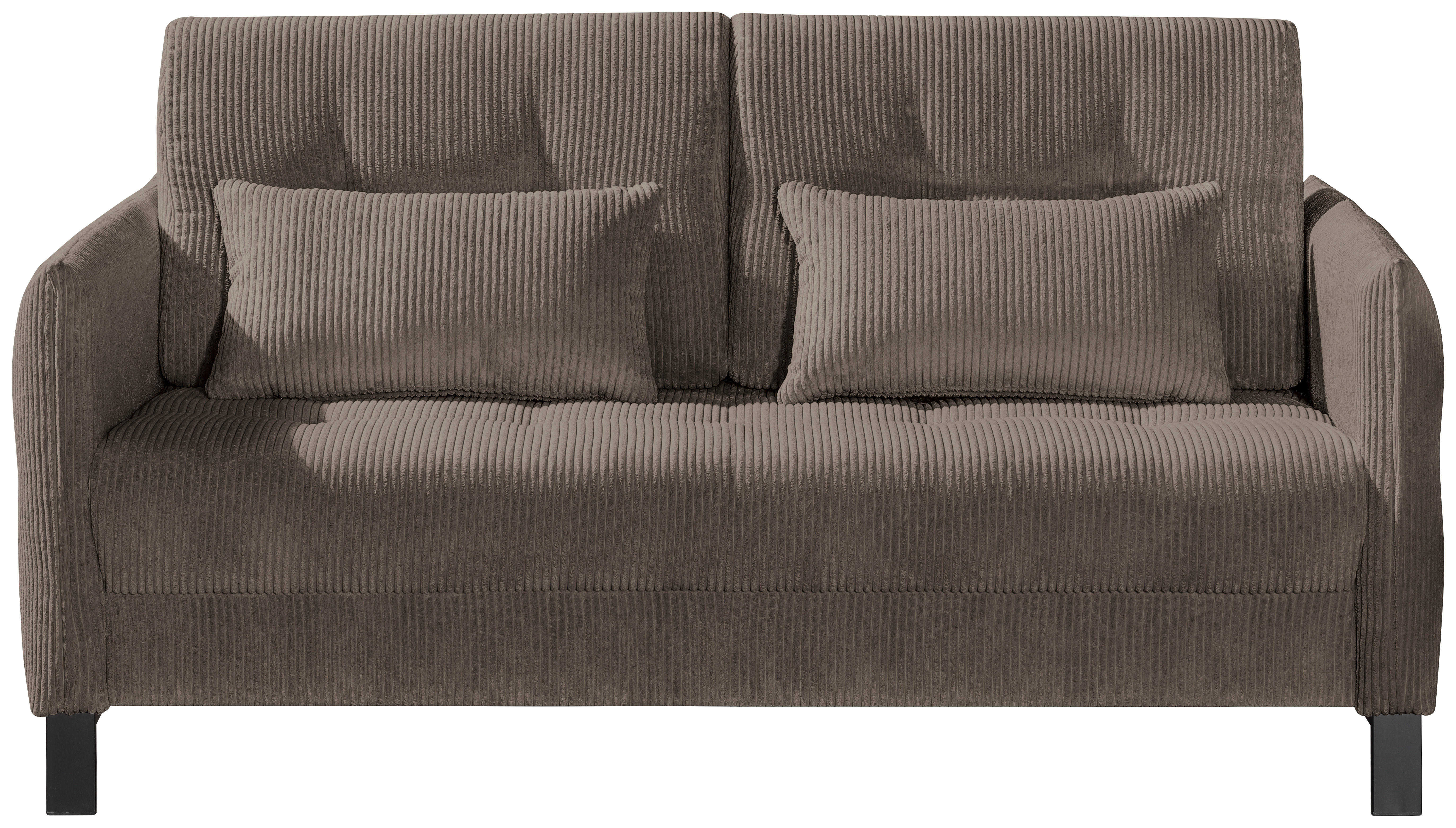 SCHLAFSOFA in Textil Dunkelbraun  - Dunkelbraun/Schwarz, Design, Textil/Metall (170/88/110cm) - Novel
