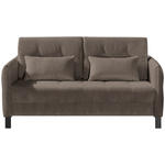 SCHLAFSOFA in Cord Dunkelbraun  - Dunkelbraun/Schwarz, Design, Textil/Metall (170/88/110cm) - Novel