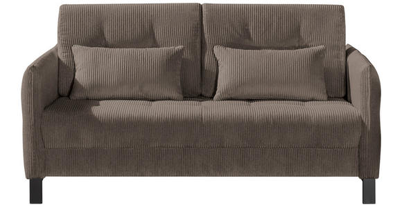 SCHLAFSOFA in Cord Dunkelbraun  - Dunkelbraun/Schwarz, Design, Textil/Metall (170/88/110cm) - Novel